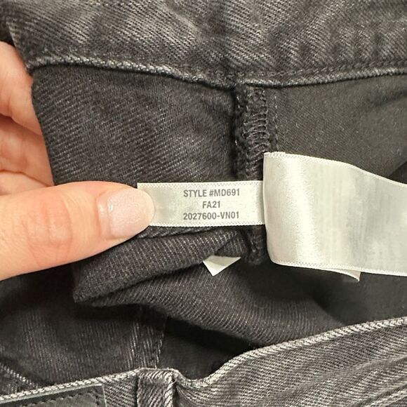 Madewell Black Balloon Jeans In Tall 26 with Button Fly - Picture 15 of 15